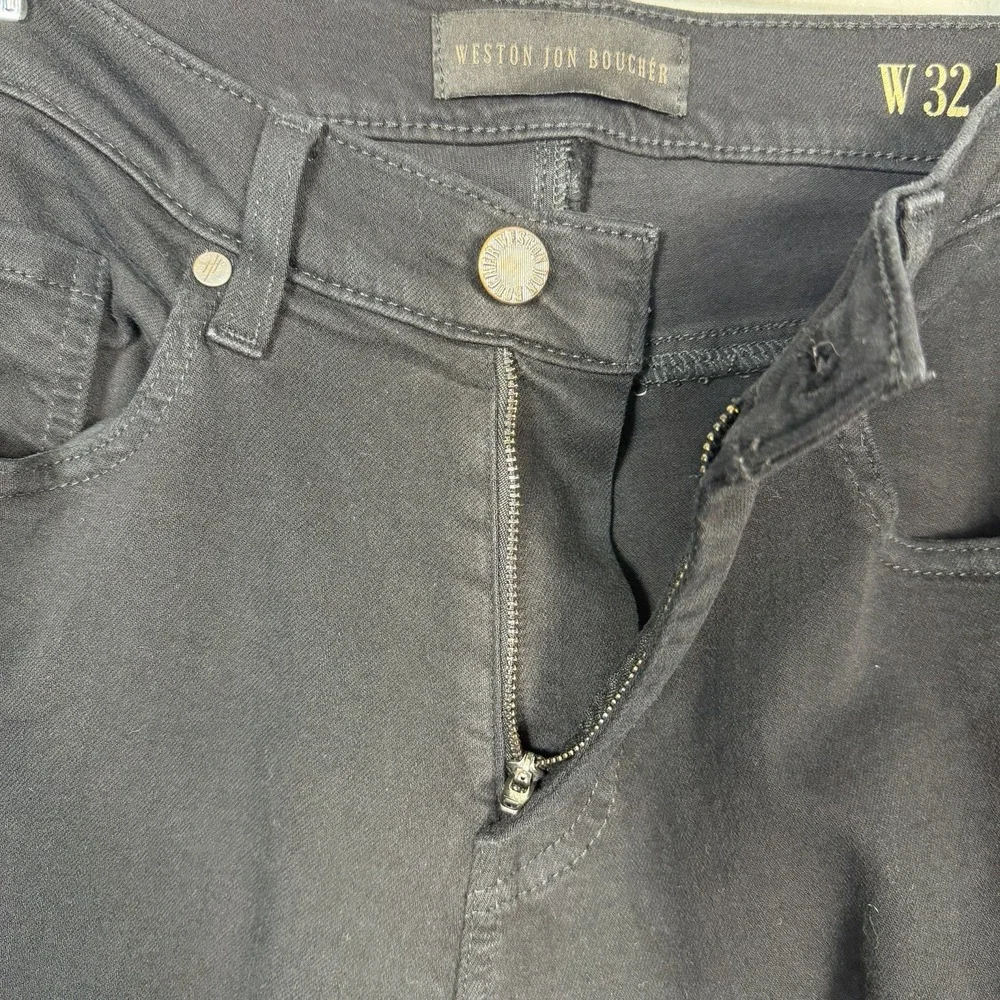 Weston Jon Boucher Tapered Fit Jeans Mens Size 32 Black Designer Classic